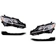 4-Piece Kit Driver and Passenger Side LED Headlight, With bulb(s), OE Replacement, Includes (2) Bumper Trim and (2) Headlight