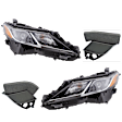 4-Piece Kit Driver and Passenger Side LED Headlight, With bulb(s), OE Replacement, Includes (2) Bumper Trim and (2) Headlight