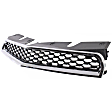 2-Piece Kit Front Bumper Grille, Chrome Shell w/ Black Insert, Includes (1) Bumper Grille and (1) Grille
