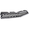 2-Piece Kit Front Bumper Grille, Chrome Shell w/ Black Insert, Includes (1) Bumper Grille and (1) Grille