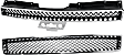 2008 Chevrolet Tahoe - 2-Piece Kit Grille, Chrome Shell with Painted Black Insert, For Models Without Off Road Package,  Includes (1) Bumper Grille and (1) Grille