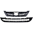 2-Piece Kit Front Bumper Grille, Mexico or USA Built Vehicle, Gray Shell and Insert, CAPA Certified, Includes (1) Bumper Grille and (1) Grille