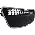 2-Piece Kit Front, Lower Bumper Grille, For Models Without Fog Light Holes, Chrome Shell w/ Black Insert, Includes (1) Bumper Grille and (1) Grille