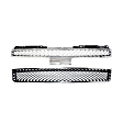 2-Piece Kit, Grille Chrome Shell with Painted Gray Insert, For Models With Off Road Package, Includes (1) Bumper Grille and (1) Grille