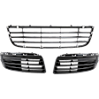 3-Piece Kit Front, Driver and Passenger Side Bumper Grille, Textured Black, Includes (3) Bumper Grille