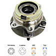 2-Wheel Set Front Wheel Hub, 5 Lugs, With Bearing, Sport Utility, AWD, Includes (2) Wheel Bearing and (2) Wheel Hub