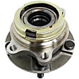 2-Wheel Set Front Wheel Hub, 5 Lugs, With Bearing, Sport Utility, AWD, Includes (2) Wheel Bearing and (2) Wheel Hub