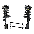 4-Piece Kit Front, Driver and Passenger Side Suspension Kit, Includes (2) Sway Bar Link and (2) Shock Absorber and Strut Assembly