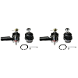 4-Piece Kit Front, Driver and Passenger Side Suspension Kit, Includes (2) Ball Joint and (2) Tie Rod End