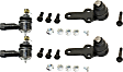 4-Piece Kit Front, Driver and Passenger Side Suspension Kit, Includes (2) Ball Joint and (2) Tie Rod End