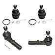 4-Piece Kit Front, Driver and Passenger Side Suspension Kit, Includes (2) Ball Joint and (2) Tie Rod End