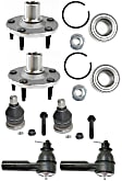 6-Piece Kit Front, Driver and Passenger Side Suspension Kit, Includes (2) Ball Joint, (2) Tie Rod End and (2) Wheel Hub