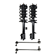 2005-2012 Ford Escape - 4-Piece Kit Front, Driver and Passenger Side Suspension Includes Loaded Strut and Sway Bar Link