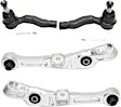 4-Piece Kit Front, Driver and Passenger Side, Lower, Frontward Control Arm Kit, Includes (2) Control Arm and (2) Tie Rod End