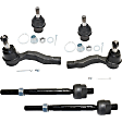 6-Piece Kit Front, Driver and Passenger Side, Inner and Outer, Lower Suspension Kit, Includes (2) Ball Joint and (4) Tie Rod End