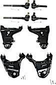 8-Piece Kit Front, Driver and Passenger Side, Upper and Lower Control Arm Kit, Includes (4) Control Arm and (4) Tie Rod End