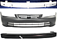 3-Piece Kit, Front Primed Bumper Cover, Includes (1) Bumper Absorber, (1) Bumper Cover, and (1) Bumper Reinforcement