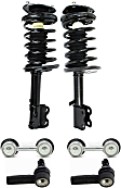 6-Piece Kit Front, Driver and Passenger Side Suspension Kit, Includes (2) Loaded Strut, (2) Sway Bar Link, and (2) Tie Rod End