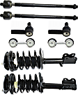 8-Piece Kit Front, Driver and Passenger Side Suspension Kit, Includes (2) Loaded Strut, (2) Sway Bar Link, and (4) Tie Rod End