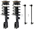 4-Piece Kit Front, Driver and Passenger Side Suspension Kit, Includes (2) Sway Bar Link and (2) Shock Absorber and Strut Assembly