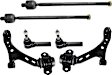 6-Piece Kit Front, Driver and Passenger Side, Lower Control Arm Kit, Includes (2) Control Arm and (4) Tie Rod End