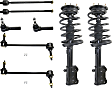 8-Piece Kit Front, Driver and Passenger Side Suspension Kit, Includes (2) Sway Bar Link, (4) Tie Rod End and (2) Shock Absorber and Strut Assembly