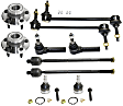 10-Piece Kit Front, Driver and Passenger Side Suspension Kit, Includes (2) Ball Joint, (2) Sway Bar Link, (4) Tie Rod End and (2) Wheel Hub