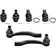 6-Piece Kit Front, Driver and Passenger Side Suspension Kit, Includes (4) Ball Joint and (2) Tie Rod End