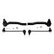 4-Piece Kit Front, Driver and Passenger Side Suspension, includes Sway Bar Link and Tie Rod End