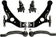 6-Piece Kit Front, Driver and Passenger Side, Lower Control Arm Kit, Includes (2) Ball Joint, (2) Control Arm, and (2) Tie Rod End
