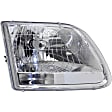 4-Piece Kit Driver and Passenger Side Halogen Headlight, With bulb(s), 2001-2004 Style, OE Replacement, Includes (2) Bumper Trim and (2) Headlight