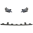 3-Piece Kit Driver and Passenger Side Halogen Headlight, With bulb(s), For Models Without Adaptive Cruise Control, OE Replacement, Includes (1) Bumper Trim and (2) Headlight