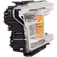 3-Piece Kit Driver and Passenger Side Halogen Headlight, With bulb(s), OE Replacement, Includes (1) Bumper Trim and (2) Headlight
