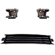 3-Piece Kit Driver and Passenger Side Halogen Headlight, With bulb(s), OE Replacement, Includes (1) Bumper Trim and (2) Headlight