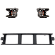 3-Piece Kit Driver and Passenger Side Halogen Headlight, With bulb(s), OE Replacement, Includes (1) Bumper Trim and (2) Headlight