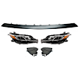 5-Piece Kit, Driver and Passenger Side LED Headlight, With bulb(s), OE Replacement, Includes (3) Bumper Trim and (2) Headlight