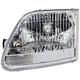 2002 Ford F-150 - 4-Piece Kit Driver and Passenger Side Halogen Headlight, With bulb(s), 2001-2004 Style, OE Replacement,  Includes (2) Bumper Trim and (2) Headlight
