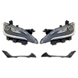 4-Piece Kit Driver and Passenger Side Halogen Headlight, With bulb(s), OE Replacement, Includes (2) Bumper Trim and (2) Headlight