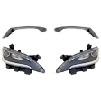 4-Piece Kit Driver and Passenger Side Halogen Headlight, With bulb(s), For Models With Type 2 Bumper Cover, OE Replacement, Includes (2) Bumper Trim and (2) Headlight