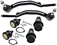6-Piece Kit Front, Driver and Passenger Side Suspension Kit, Includes (4) Ball Joint and (2) Tie Rod End
