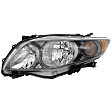 6-Piece Kit Driver and Passenger Side Halogen Headlight, Includes (1) Bumper Grille, (2) Fog Light Cover, (1) Grille Assembly, and (2) Headlight