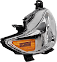 6-Piece Kit Driver and Passenger Side Halogen Headlight, North America Built, Includes (1) Bumper Grille, (2) Fog Light Cover, (1) Grille Assembly, and (2) Headlight, CAPA Certified