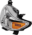 6-Piece Kit Driver and Passenger Side Halogen Headlight, North America Built, Includes (1) Bumper Grille, (2) Fog Light Cover, (1) Grille Assembly, and (2) Headlight, CAPA Certified