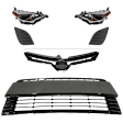 6-Piece Kit Driver and Passenger Side LED Headlight, Includes (1) Bumper Grille, (2) Fog Light Cover, (1) Grille and (2) Headlight