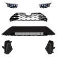 6-Piece Kit Driver and Passenger Side LED Headlight, Includes (1) Bumper Grille, (2) Fog Light Cover, (1) Grille Assembly, and (2) Headlight, CAPA Certified