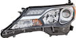 6-Piece Kit Driver and Passenger Side Halogen Headlight, USA Built Vehicle, Includes (1) Bumper Grille, (2) Fog Light Cover, (1) Grille and (2) Headlight