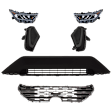 6-Piece Kit Driver and Passenger Side LED Headlight, North America Built Vehicle, Includes (1) Bumper Grille, (2) Fog Light Cover, (1) Grille and (2) Headlight