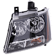 2010 Chevrolet Tahoe - 6-Piece Kit Driver and Passenger Side Halogen Headlight, With bulb(s), Type 2, Without Off Road Package, OE Replacement,  Includes (1) Bumper Grille, (2) Fog Light Cover, (1) Grille and (2) Headlight