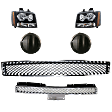 2011 Chevrolet Suburban 2500 - 6-Piece Kit Driver and Passenger Side Halogen Headlight, With bulb(s), Type 1, OE Replacement,  Includes (1) Bumper Grille, (2) Fog Light Cover, (1) Grille and (2) Headlight