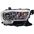 6-Piece Kit Driver and Passenger Side Halogen Headlight, Includes (1) Bumper Grille, (2) Fog Light Cover, (1) Grille and (2) Headlight, CAPA Certified